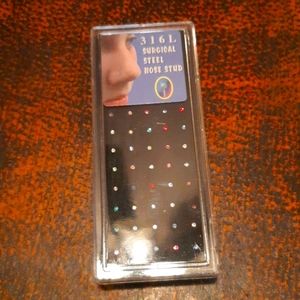 60 coloured nose stud
